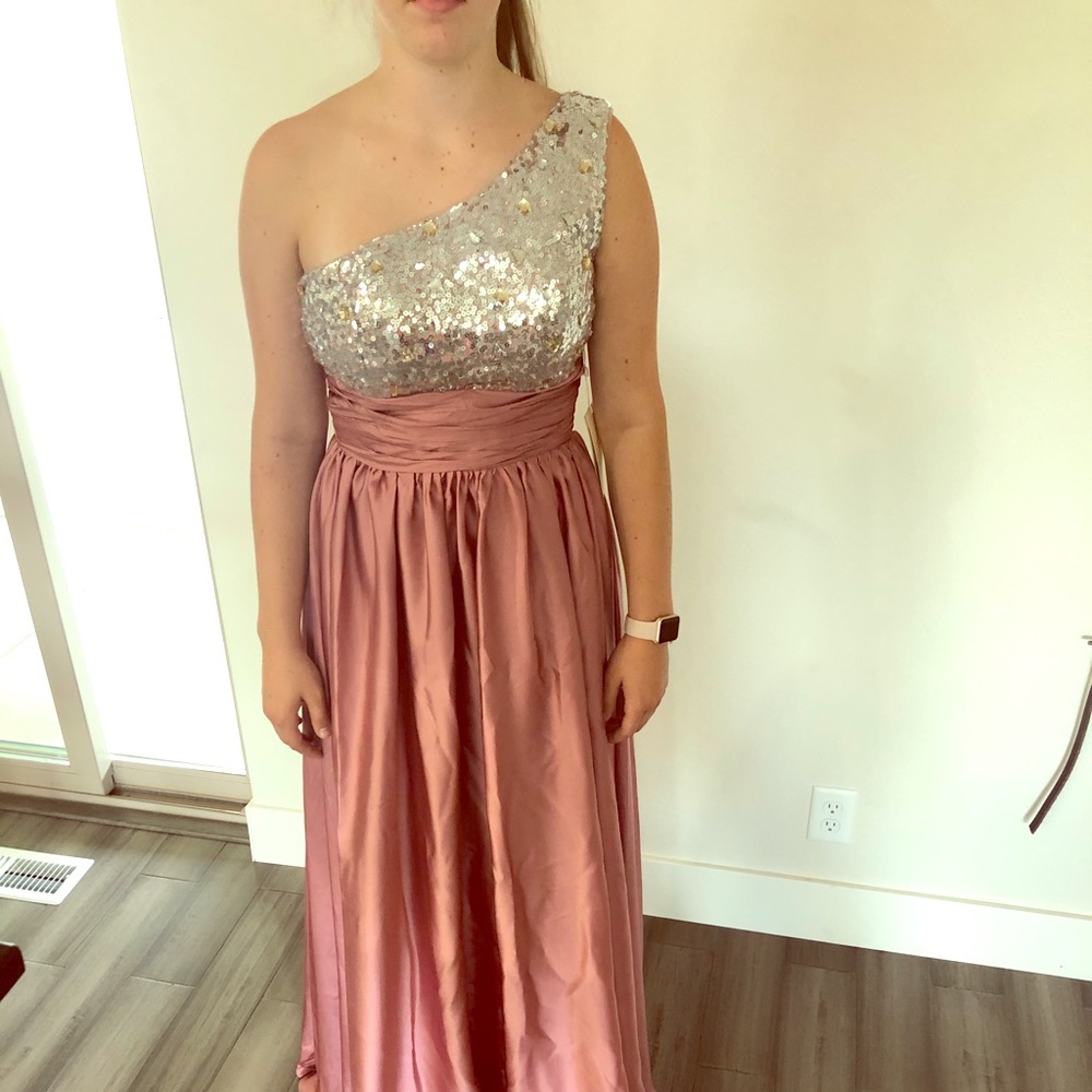 Formal one-shoulder gown